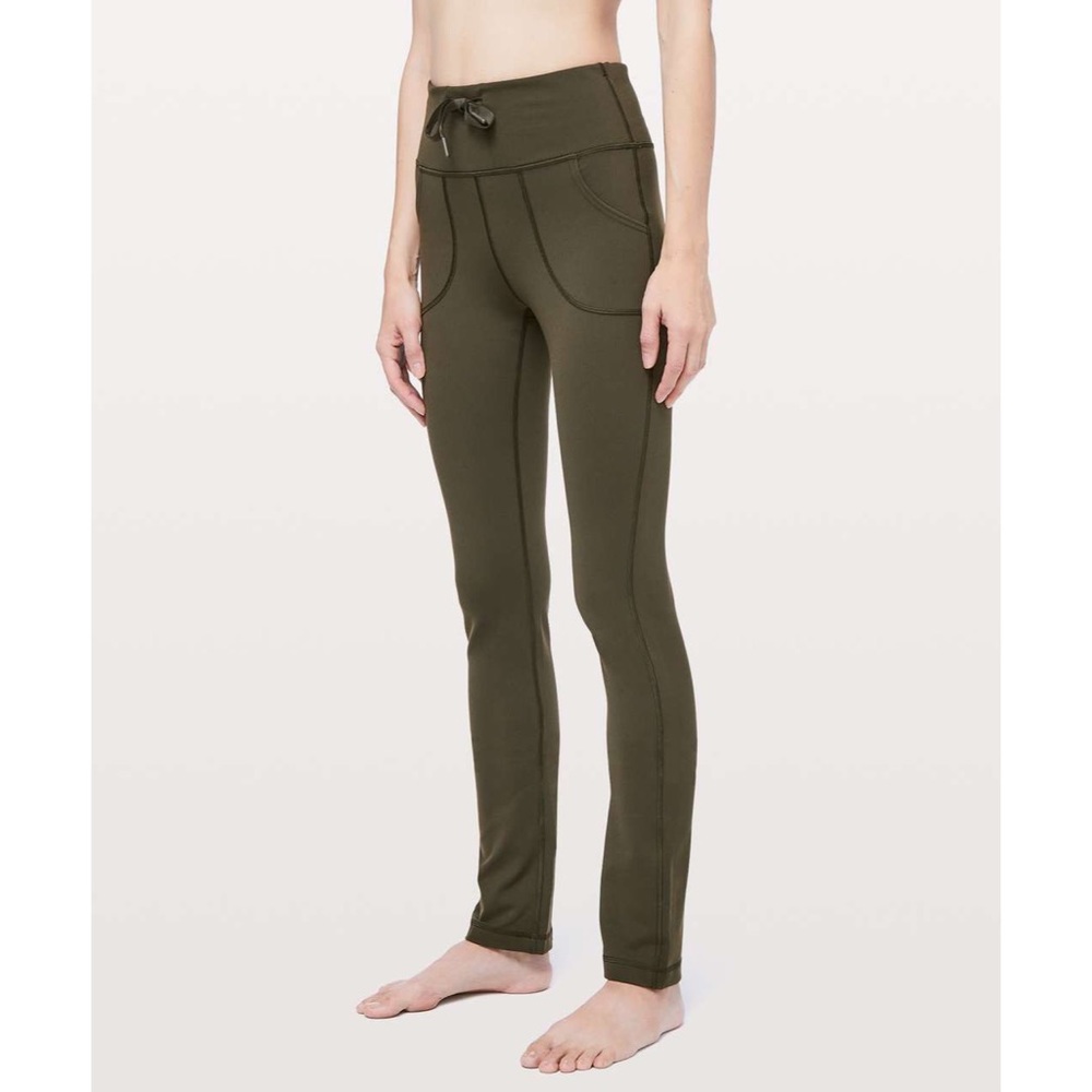 Lululemon Skinny Will Pant, Olive, Size 6
